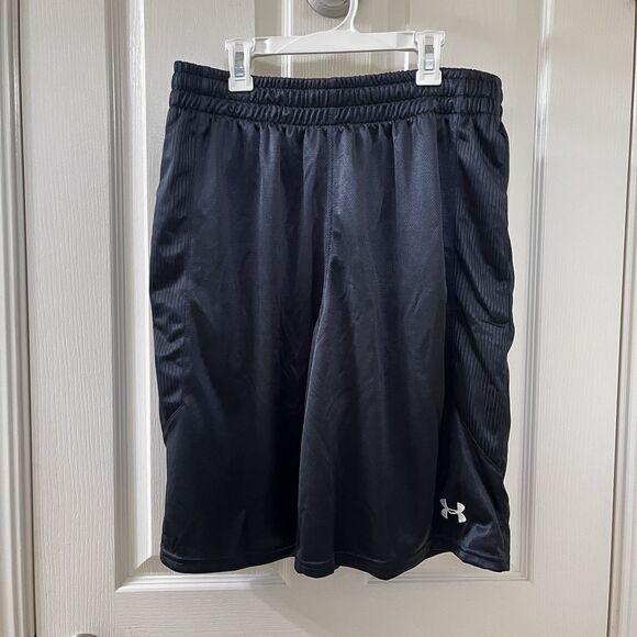 Under Armour Black HeatGear Basketball Shorts Loose Fit Men's Size Large NWT - Picture 1 of 11